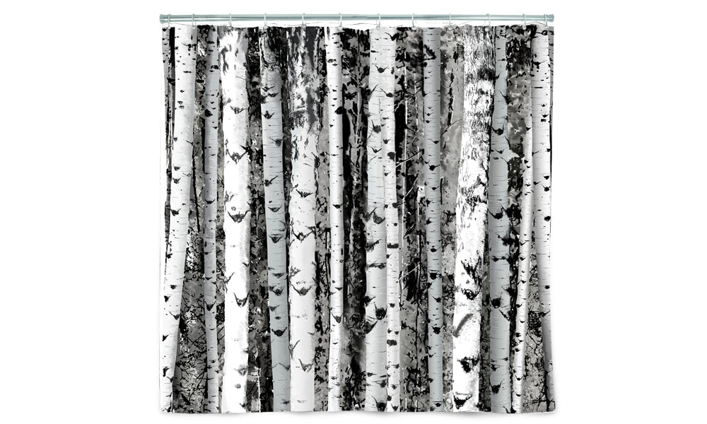 Polyester Waterproof Bathroom Shower Curtain Birch 180x200cm