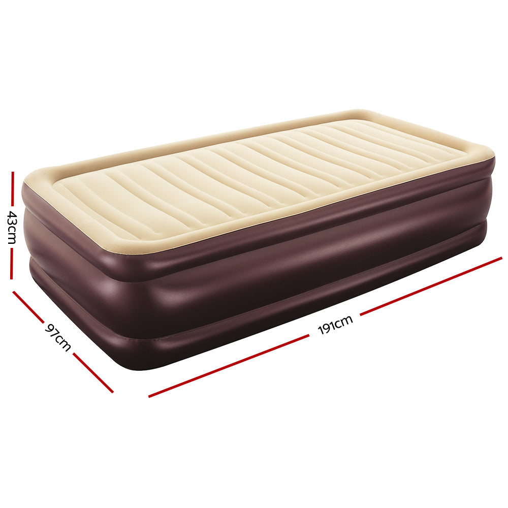 Bestway Single Air Bed Inflatable Mattress Sleeping Mat Battery