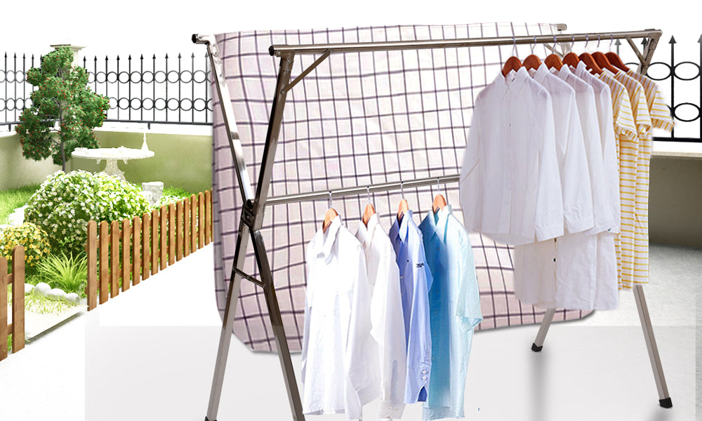 Stainless Foldable Clothes Airer Drying Rack 150-240cm