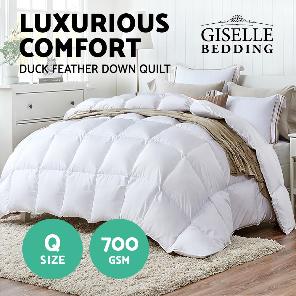 Giselle Bedding Queen Size Light Weight Duck Down Quilt