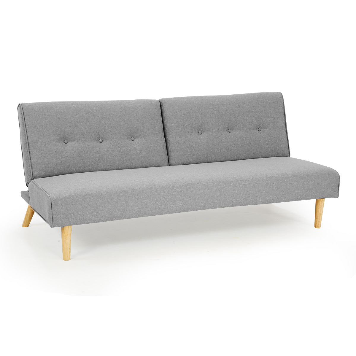 Soho 3 Modular Linen Fabric Sofa Bed Couch Lounge Futon - Light Grey