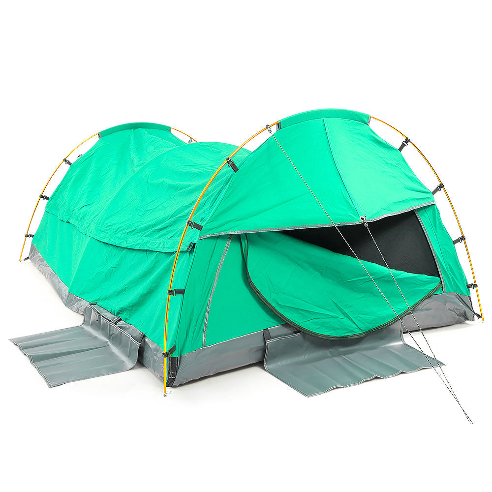 Wallaroo Double Swag Camping Tent Dome - Celadon