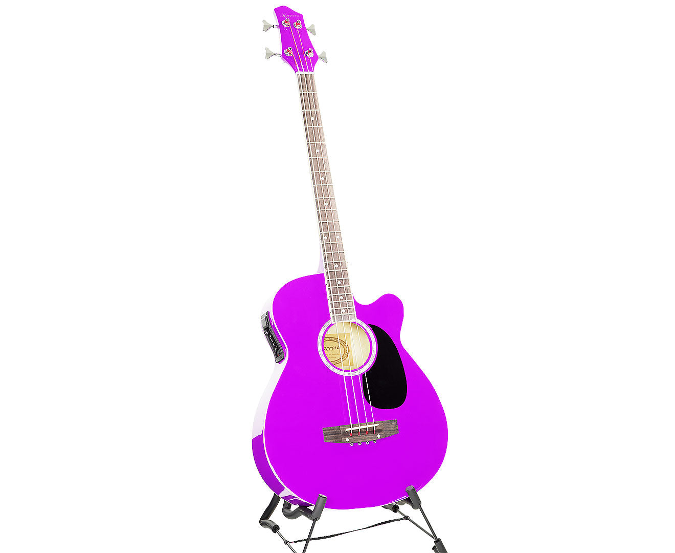 Karrera 43in Acoustic Bass Guitar Purple