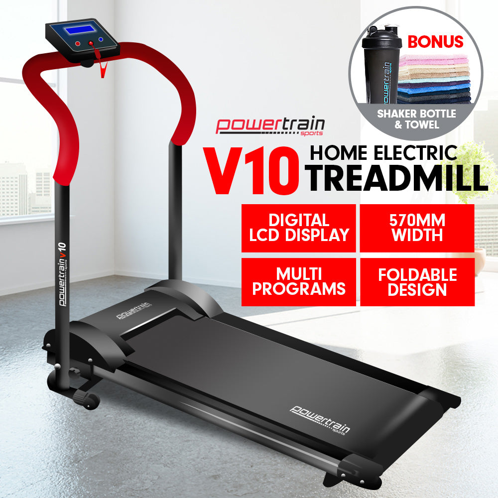 Treadmill V10 PowerTrain Cardio Running Exercise Home Gym - Red