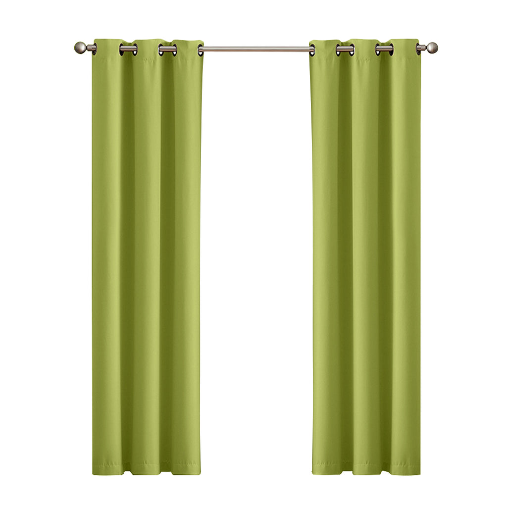 DreamZ Blockout Curtain Blackout Curtains Eyelet Room 102x213cm Avocado