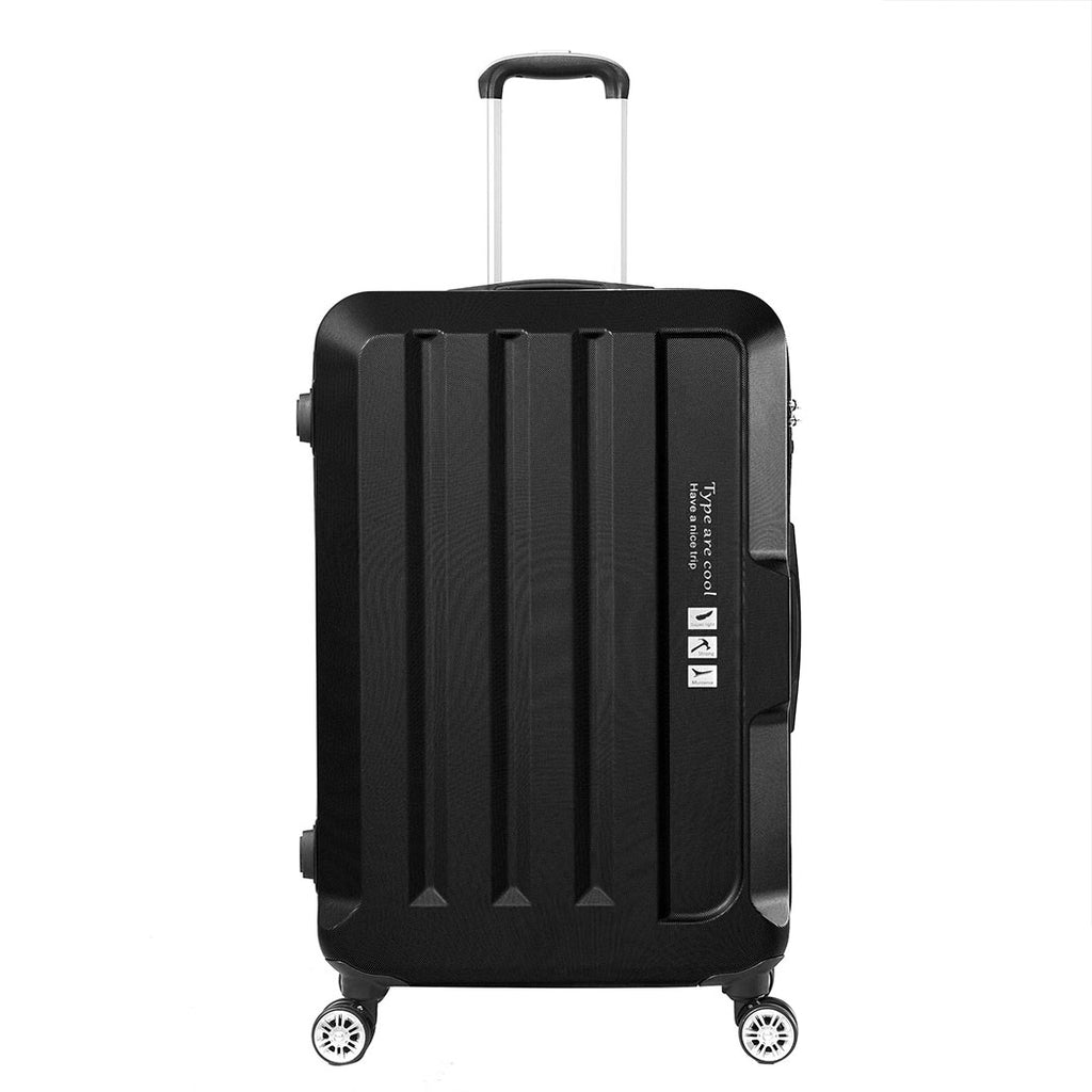 20" Carry On Luggage Hard side Lightweight Travel Cabin Suitcase TSA Lock Black
