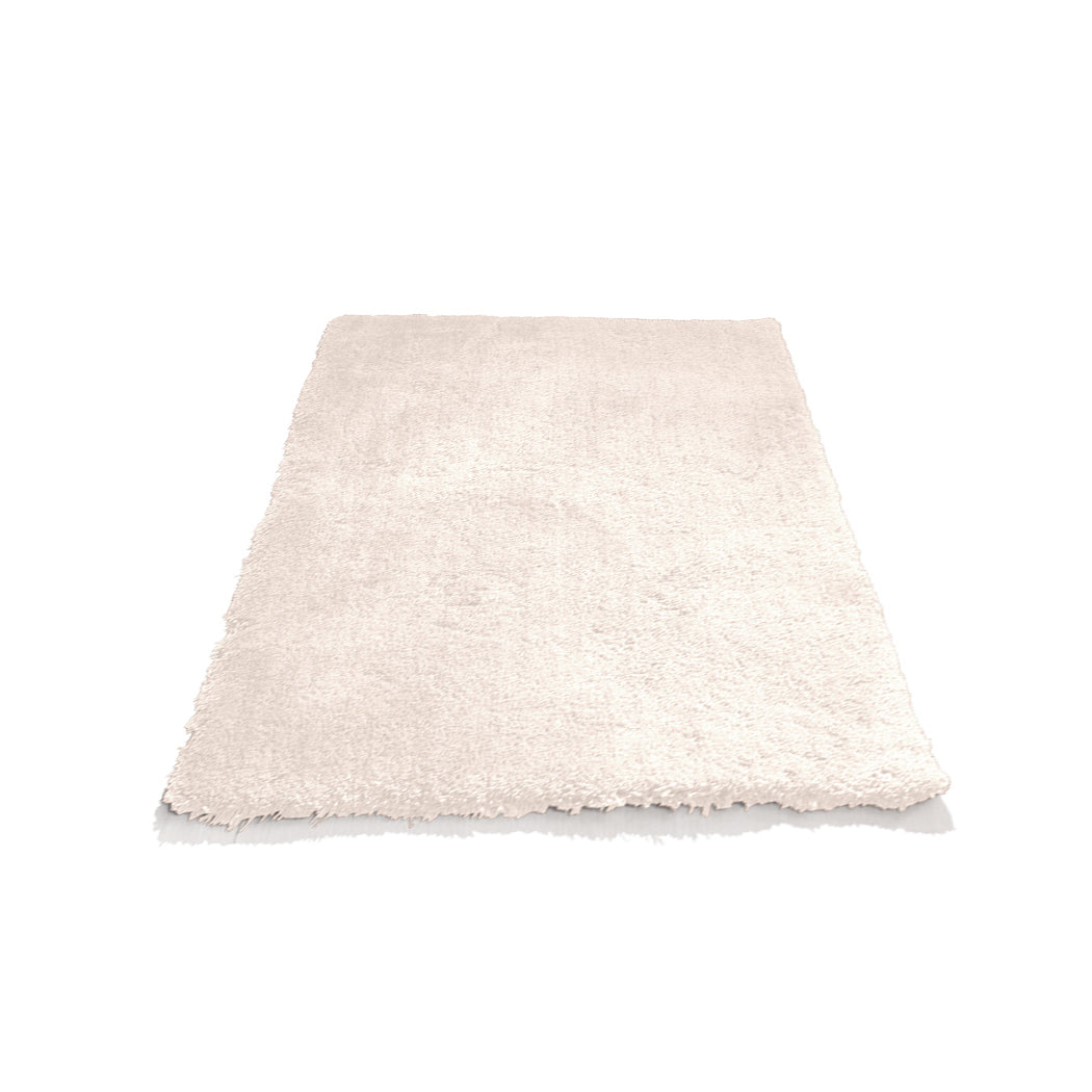 Ultra Soft Anti Slip Rectangle Plush Shaggy Floor Rug Carpet in Beige 200x300cm