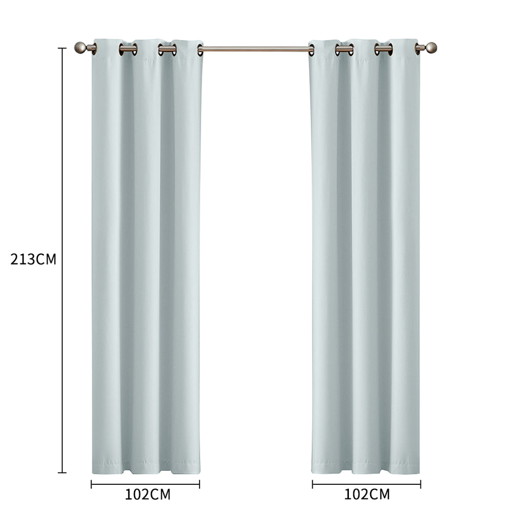 DreamZ Blockout Curtain Blackout Curtains Eyelet Room 102x213cm Mineral Green