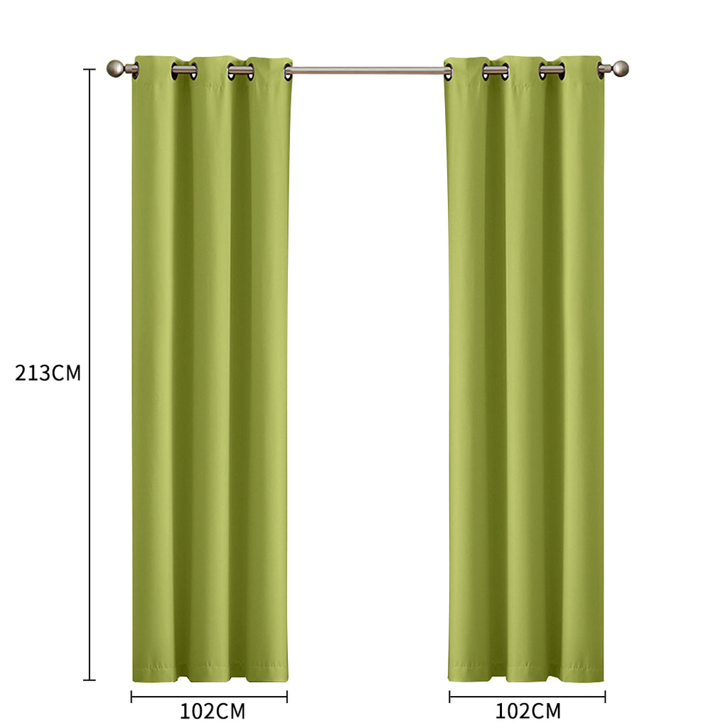DreamZ Blockout Curtain Blackout Curtains Eyelet Room 102x213cm Avocado