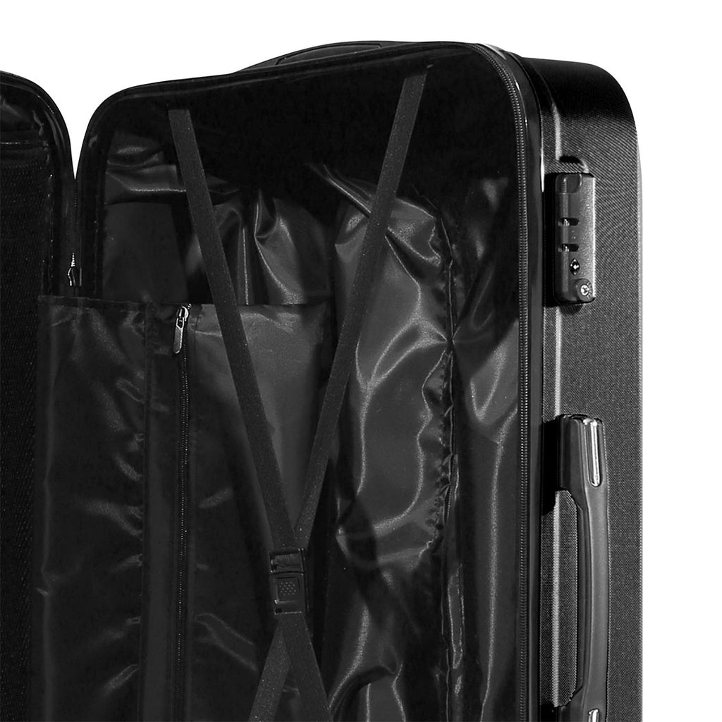 20" Carry On Luggage Hard side Lightweight Travel Cabin Suitcase TSA Lock Black