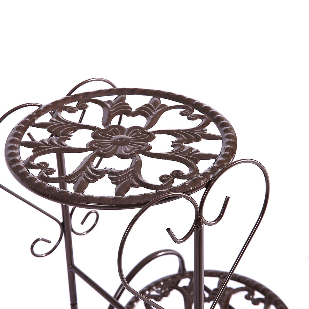 Levede Plant Stand Outdoor Indoor Metal Flower Pots Rack Corner Planter Shelf