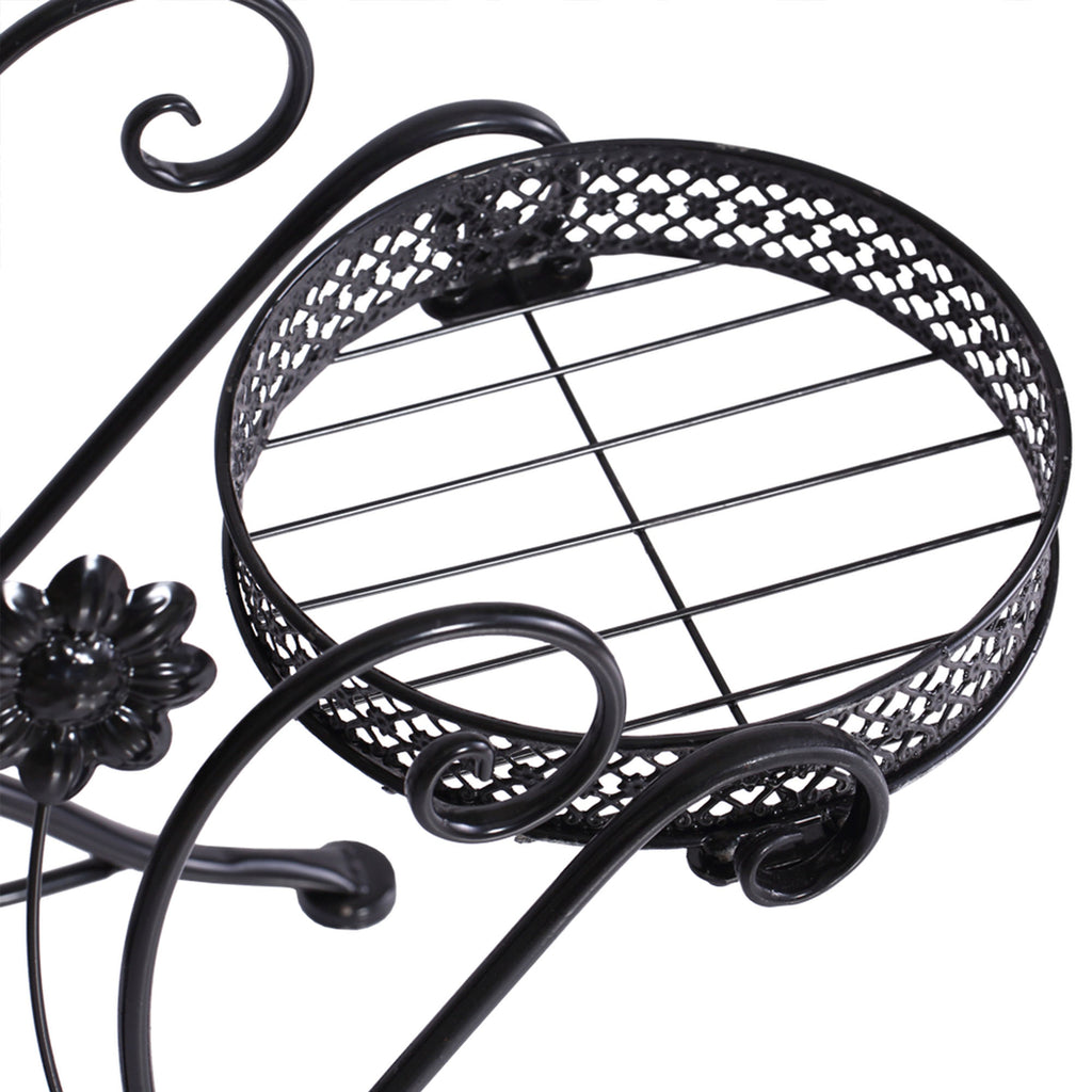 2X Plant Stand Outdoor Indoor Flower Pot Metal Corner Shelf Garden Home Decor AU