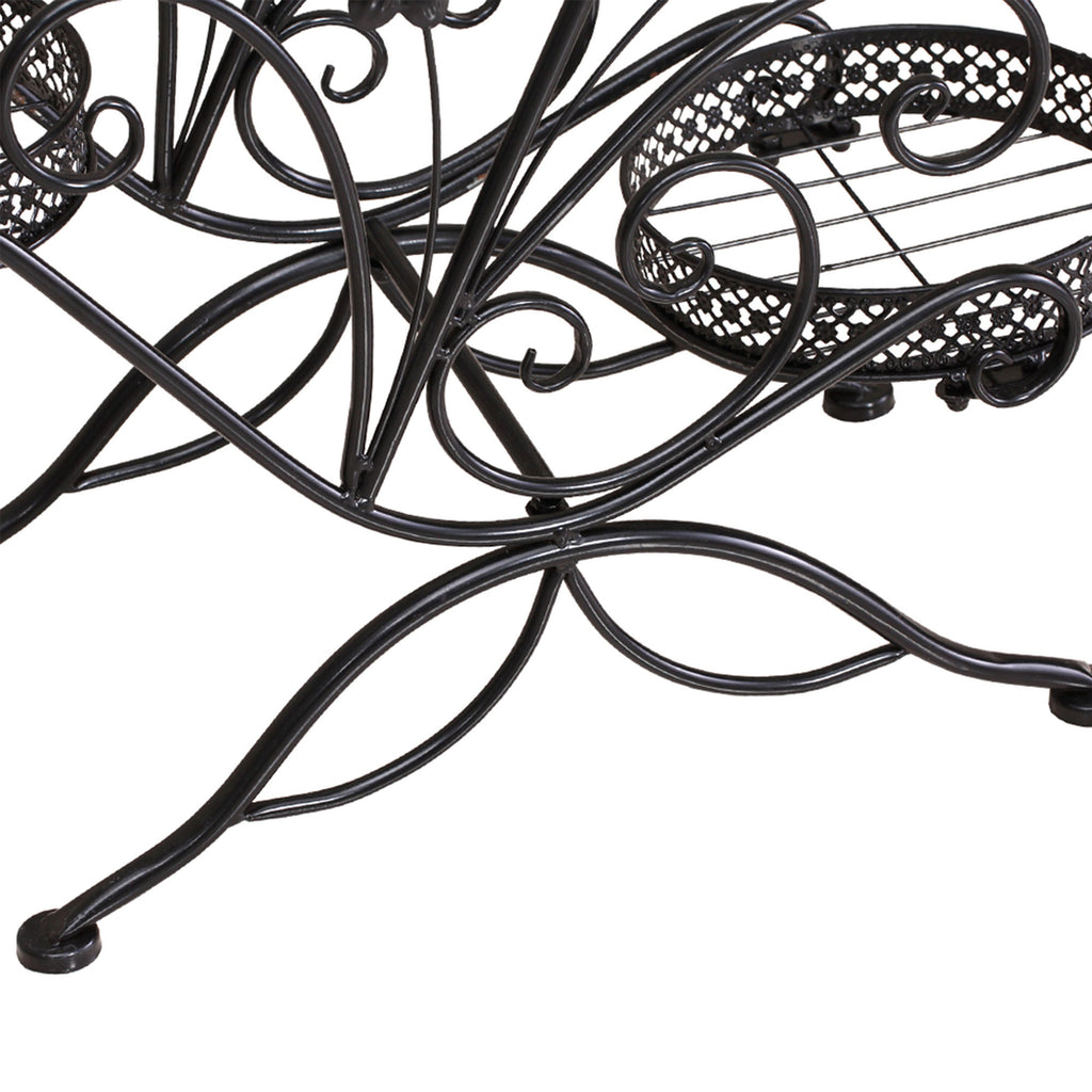 2X Plant Stand Outdoor Indoor Flower Pot Metal Corner Shelf Garden Home Decor AU