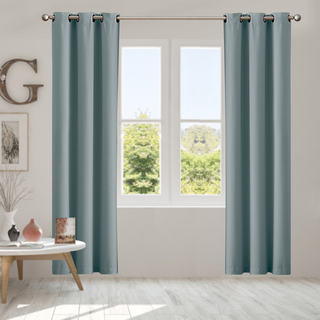 DreamZ Blockout Curtain Blackout Curtains Eyelet Room 102x213cm Mineral Green