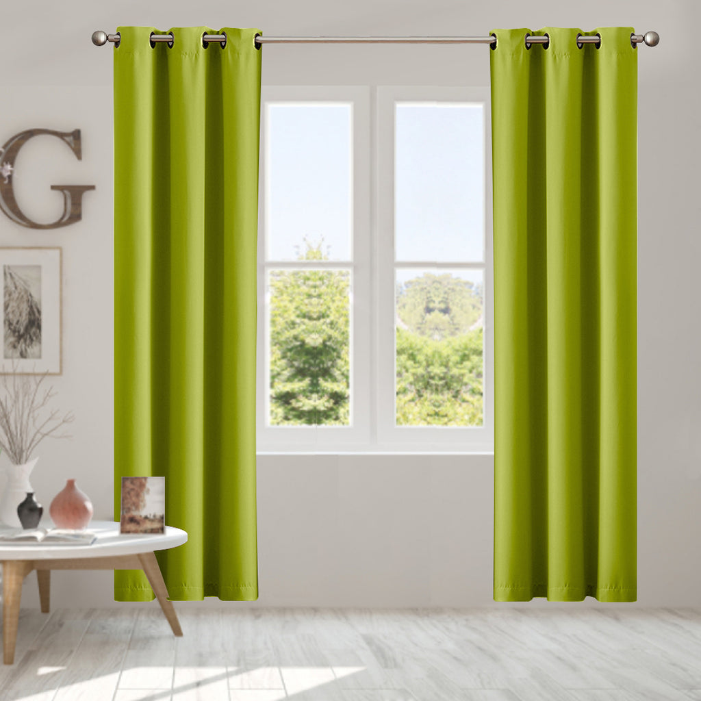 DreamZ Blockout Curtain Blackout Curtains Eyelet Room 102x213cm Avocado