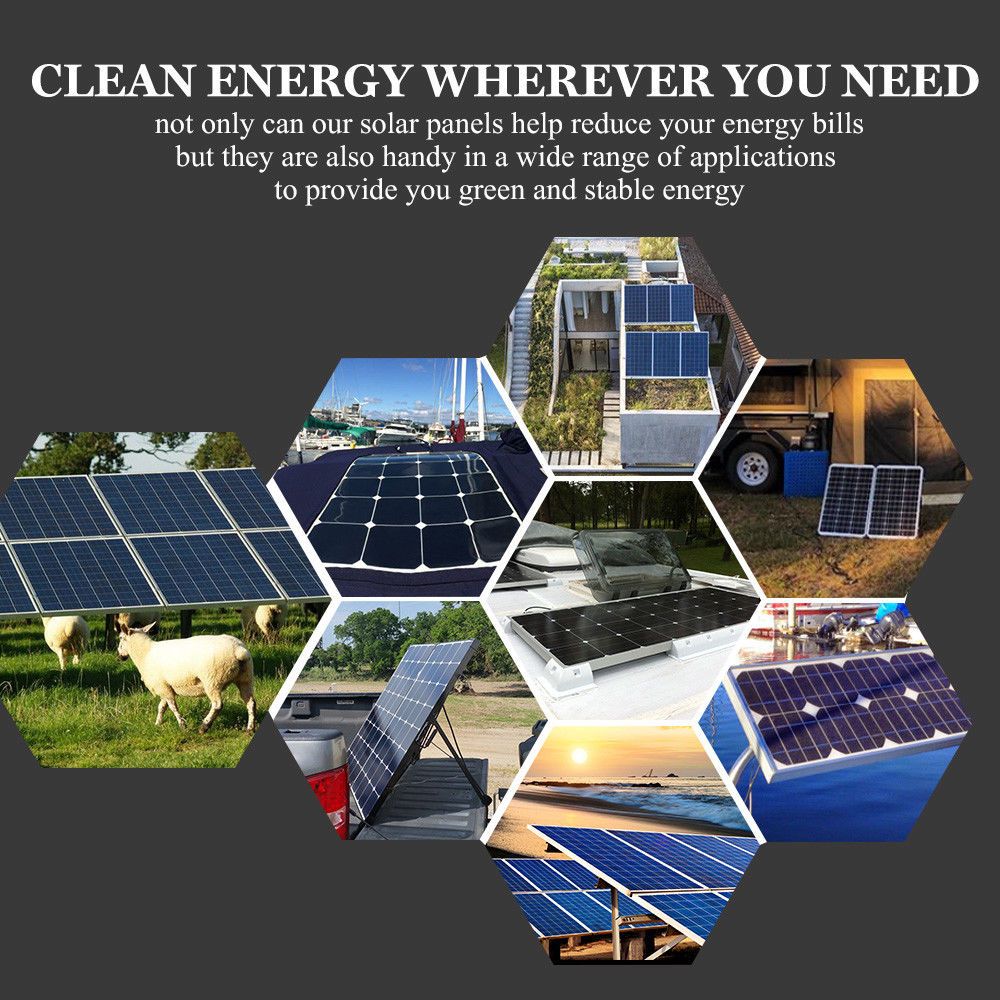 12V 200W Folding Solar Panel Kit Mono Caravan Boat Camping charging ATEM POWER