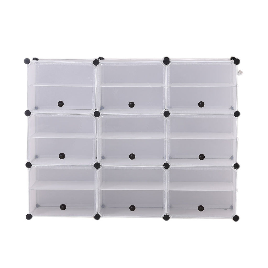 Cube Cabinet Shoe Storage Cabinet Organiser Shelf Stackable DIY 6 Tier 3 Column