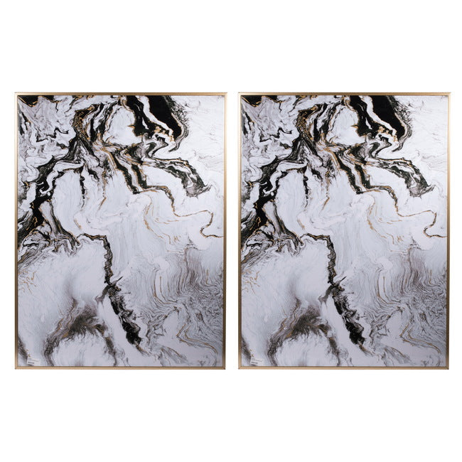 Marbled Print Wall Art Set of 2 Medium