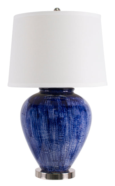 Athena Dark Blue Table Lamp with shade
