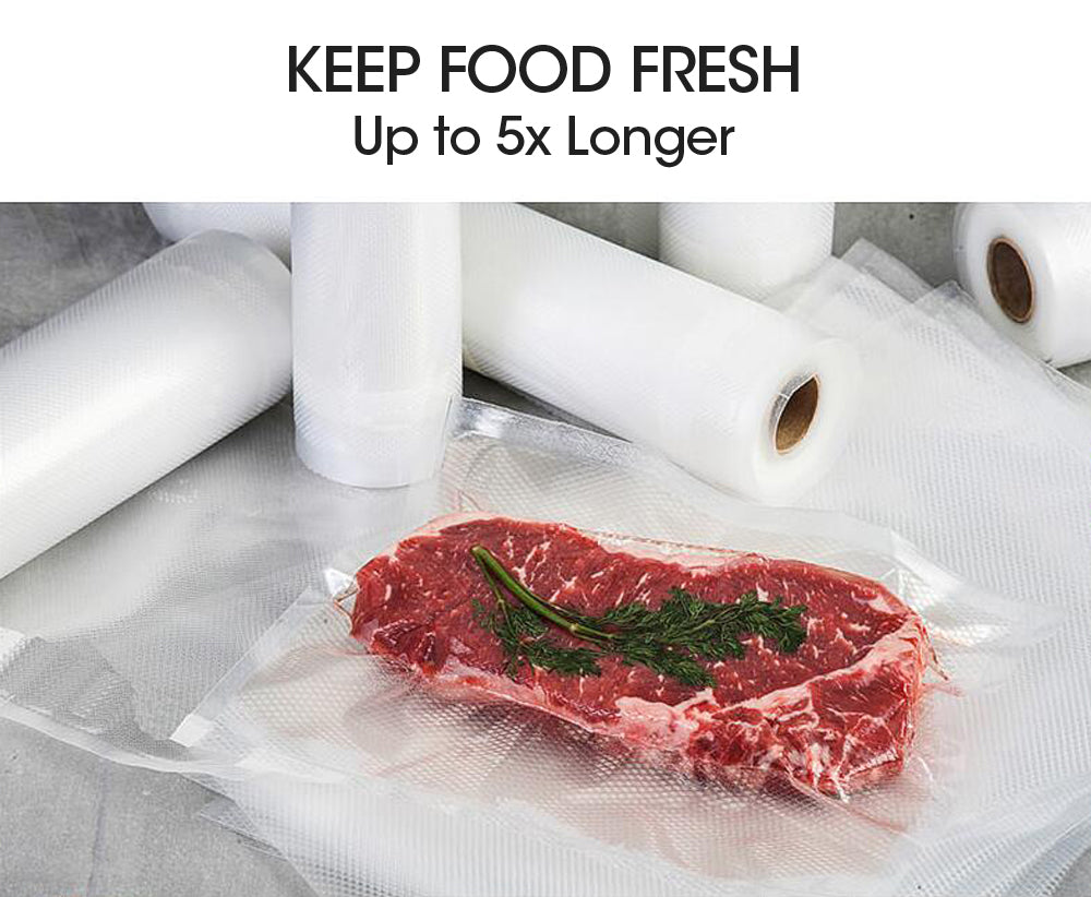 3x Vacuum Food Sealer Bag Bags Foodsaver Storage Saver Seal Commercial Heat Roll