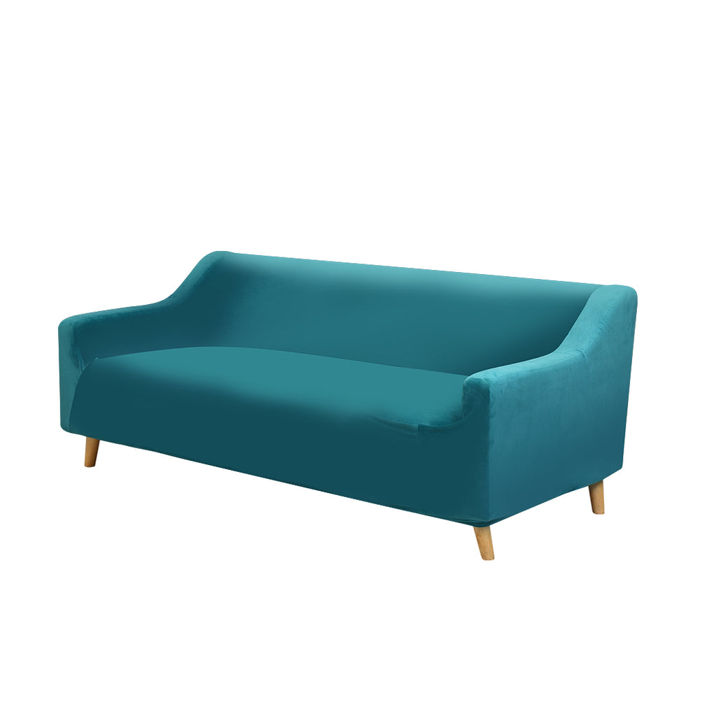Sofa Cover Couch High Stretch Super Soft Plush Protector Slipcover 2Seater Green