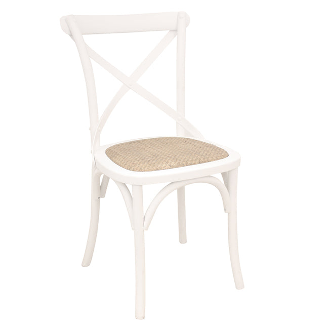 Crossback Dining Chair White no distressing