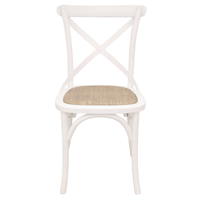 Crossback Dining Chair White no distressing