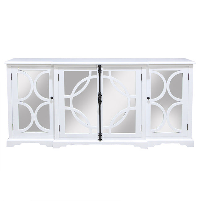 Keats Sideboard White with Mirror Backing