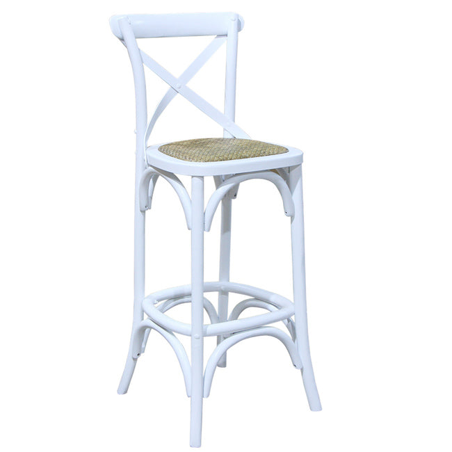 Crossback Barstool chair White Gloss Bentwood