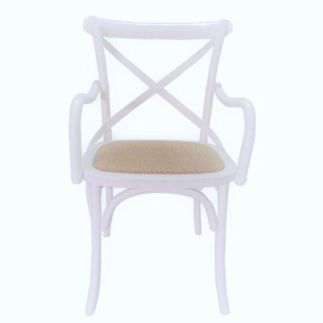 Crossback Carver Dining Chair White - Store Zone-Online Shopping Store Melbourne Australia