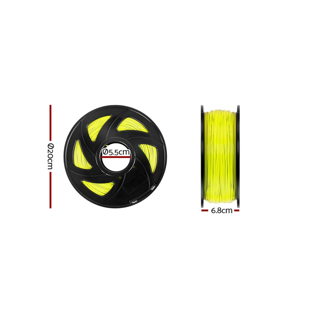 3D Printer Filament PLA 1.75mm 1kg per Roll Yellow