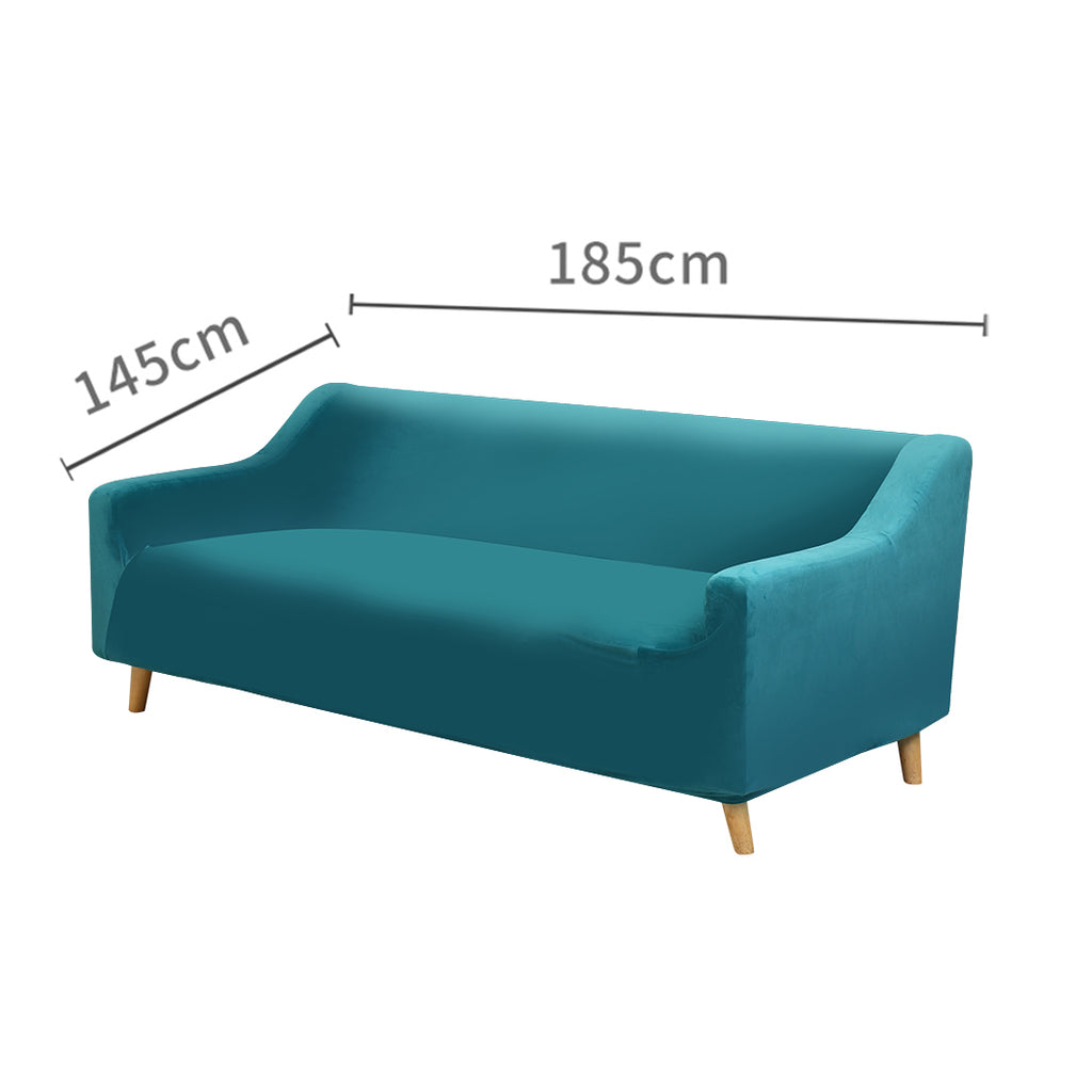 Sofa Cover Couch High Stretch Super Soft Plush Protector Slipcover 2Seater Green