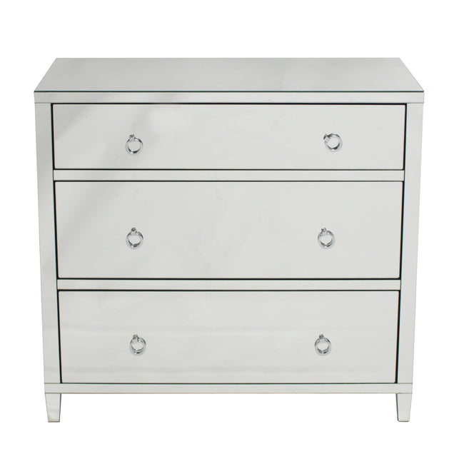 Glamour Mirrored 3 Drawer Chest