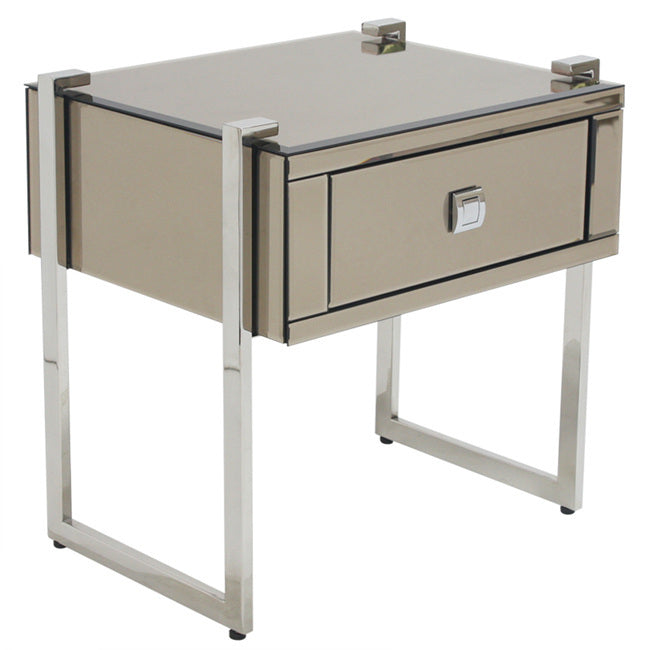 New York Mirrored Bedside