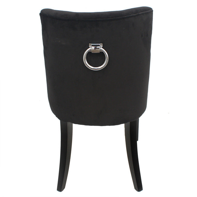 Ophelia Black Velvet Dining Chair
