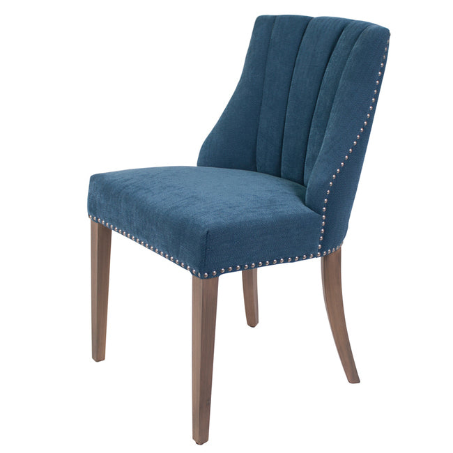 Stanton Dining Chair Tufted  back Blue