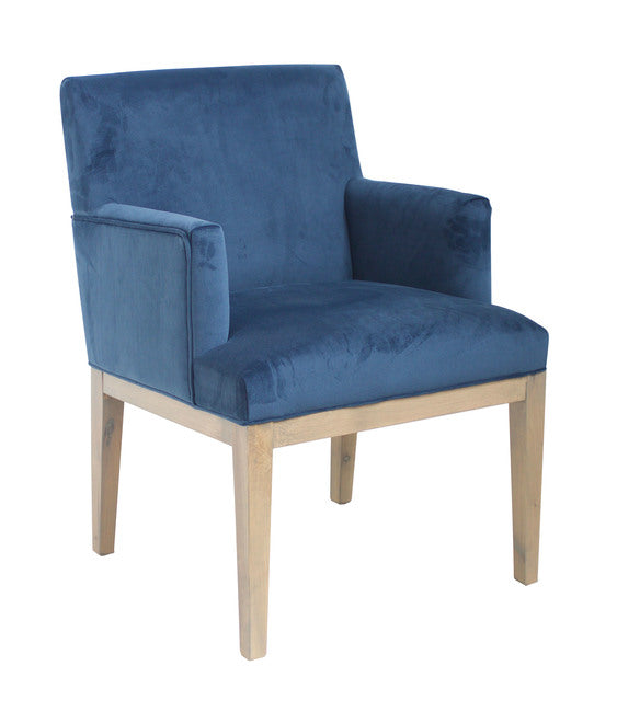 Brook Armed Dining Chair Royal Blue