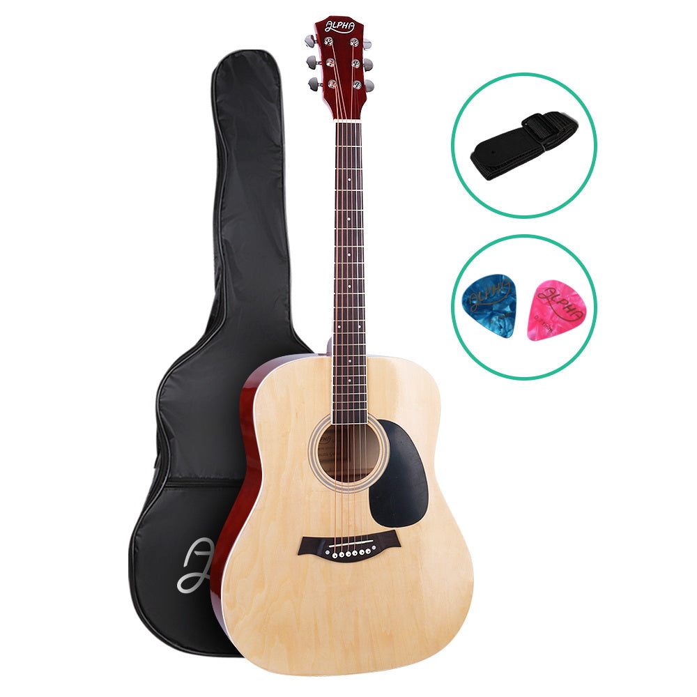 Wooden Acoustic Guitar Natural Wood - Store Zone-Online Shopping Store Melbourne Australia