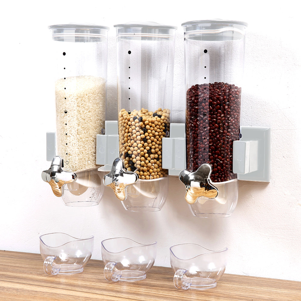 Wall Mounted Triple Cereal Dispenser