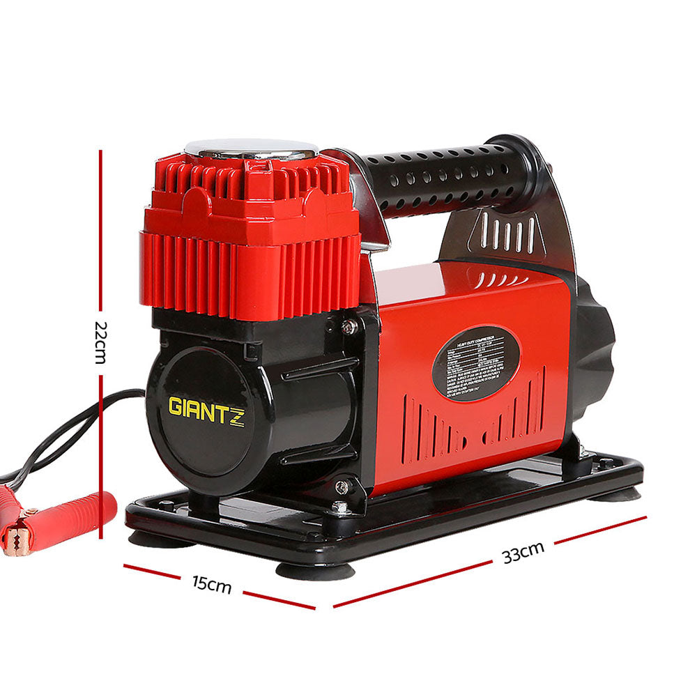 Giantz 12V Portable Air Compressor - Red