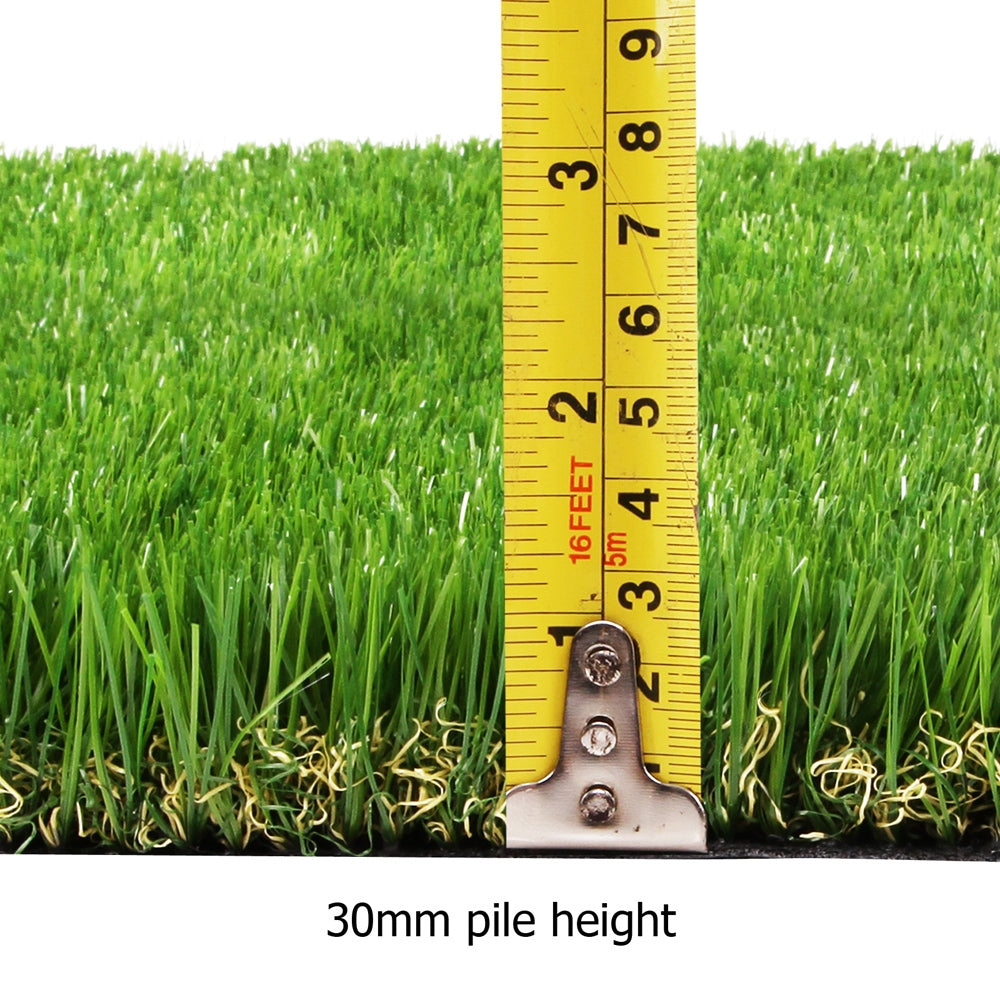 Primeturf Artificial Synthetic Grass 1 x 10m 30mm - Natural