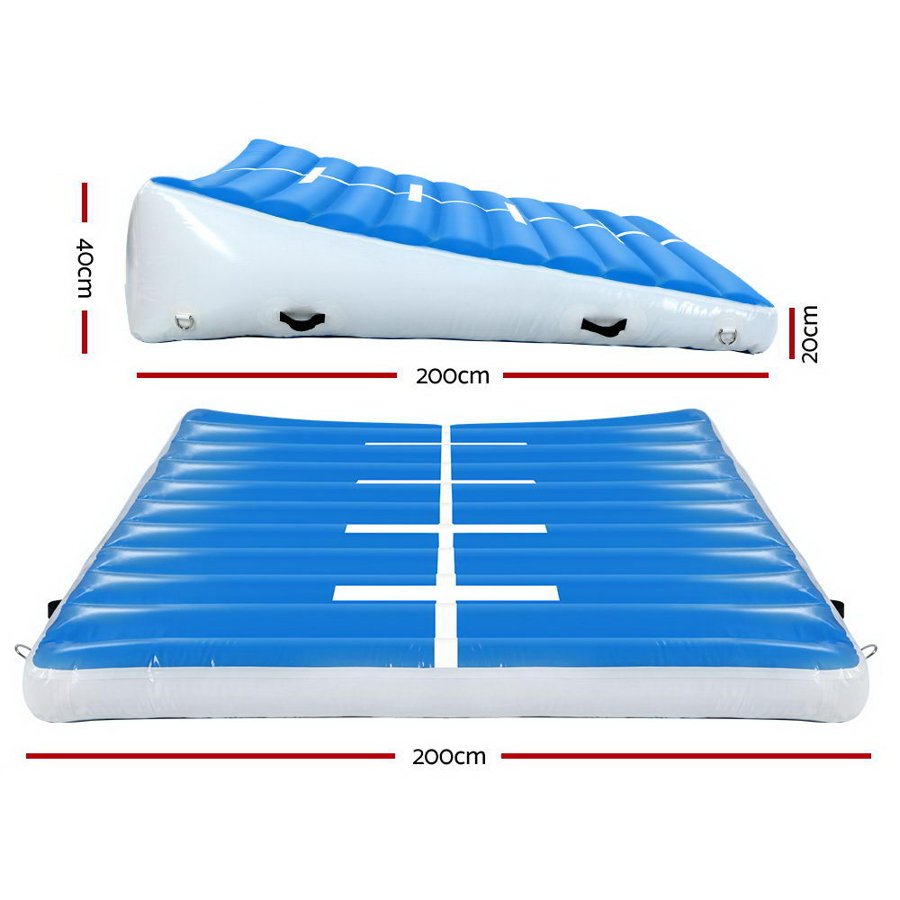 Everfit 2X2X0.4M Airtrack Inflatable Air Track Ramp Incline Mat Floor Gymnastics