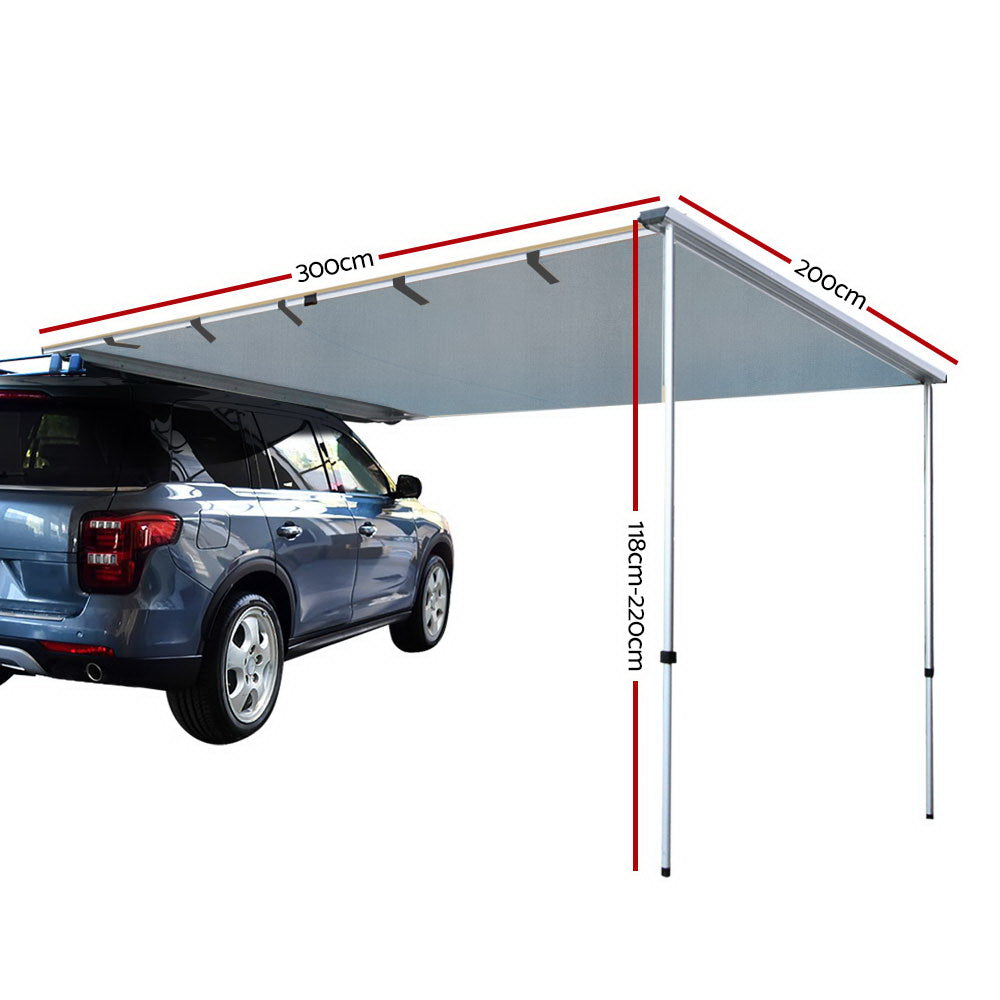 Weisshorn Car Shade Awning 2 x 3m - Grey