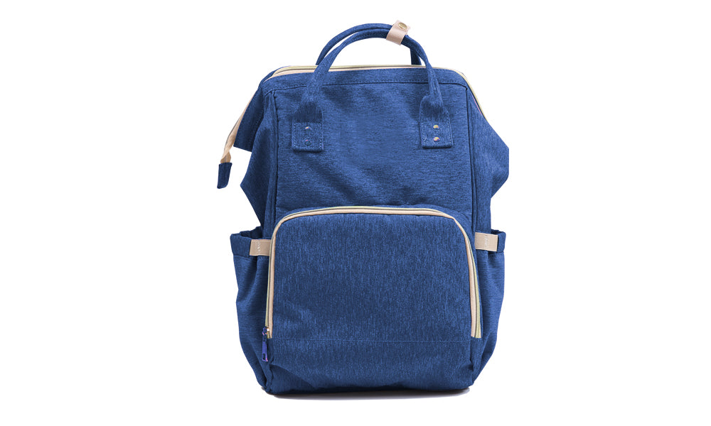 Multifunctional Large Baby Diaper Backpack Waterproof Blue