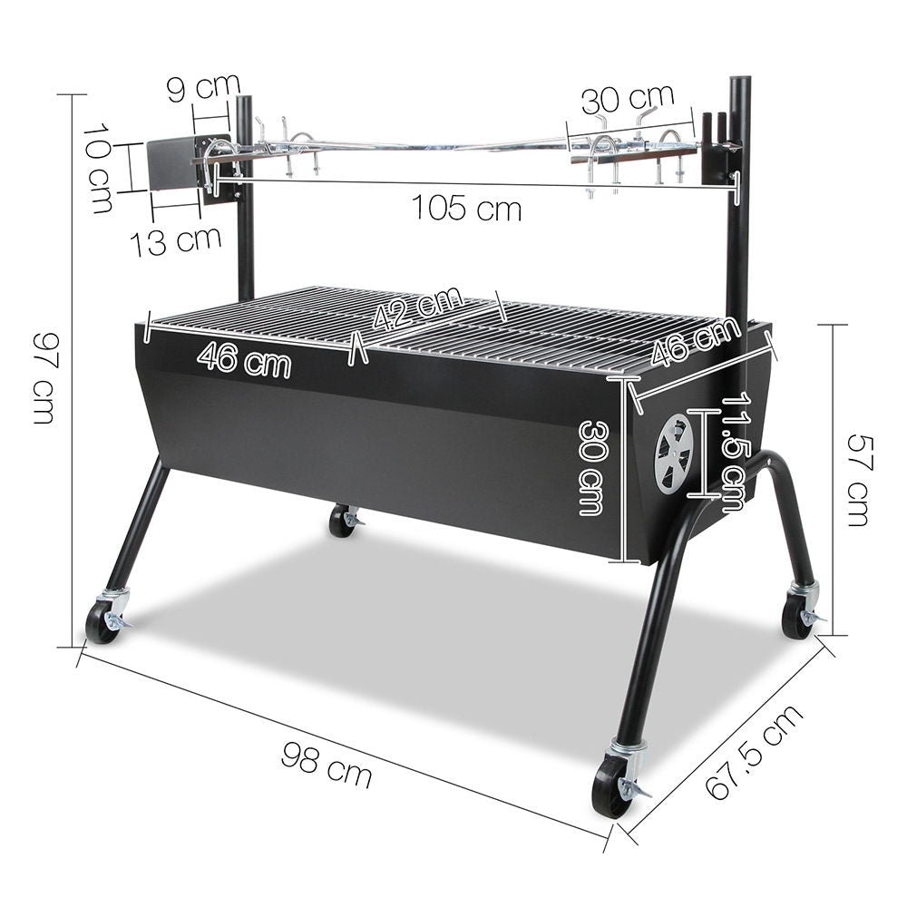 Grillz Portable Electric Spit Roaster & Rotisserie