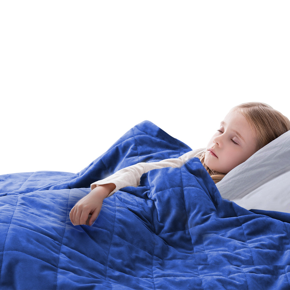 Kids Weighted Blanket Deep Relax Sleeping Blue