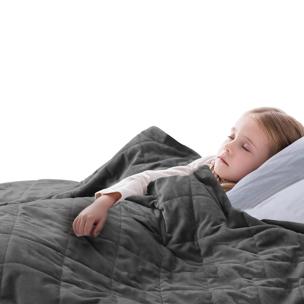 Kids Weighted Blanket Deep Relax Sleeping Grey
