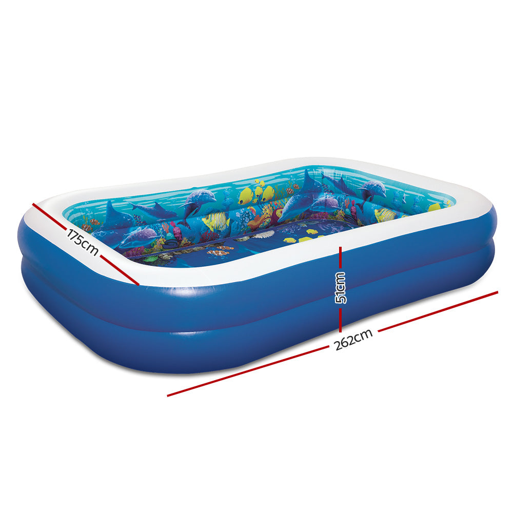 Bestway Inflatable Kids Pool Ground Play Pool 3D Undersea Aquarium outdoor