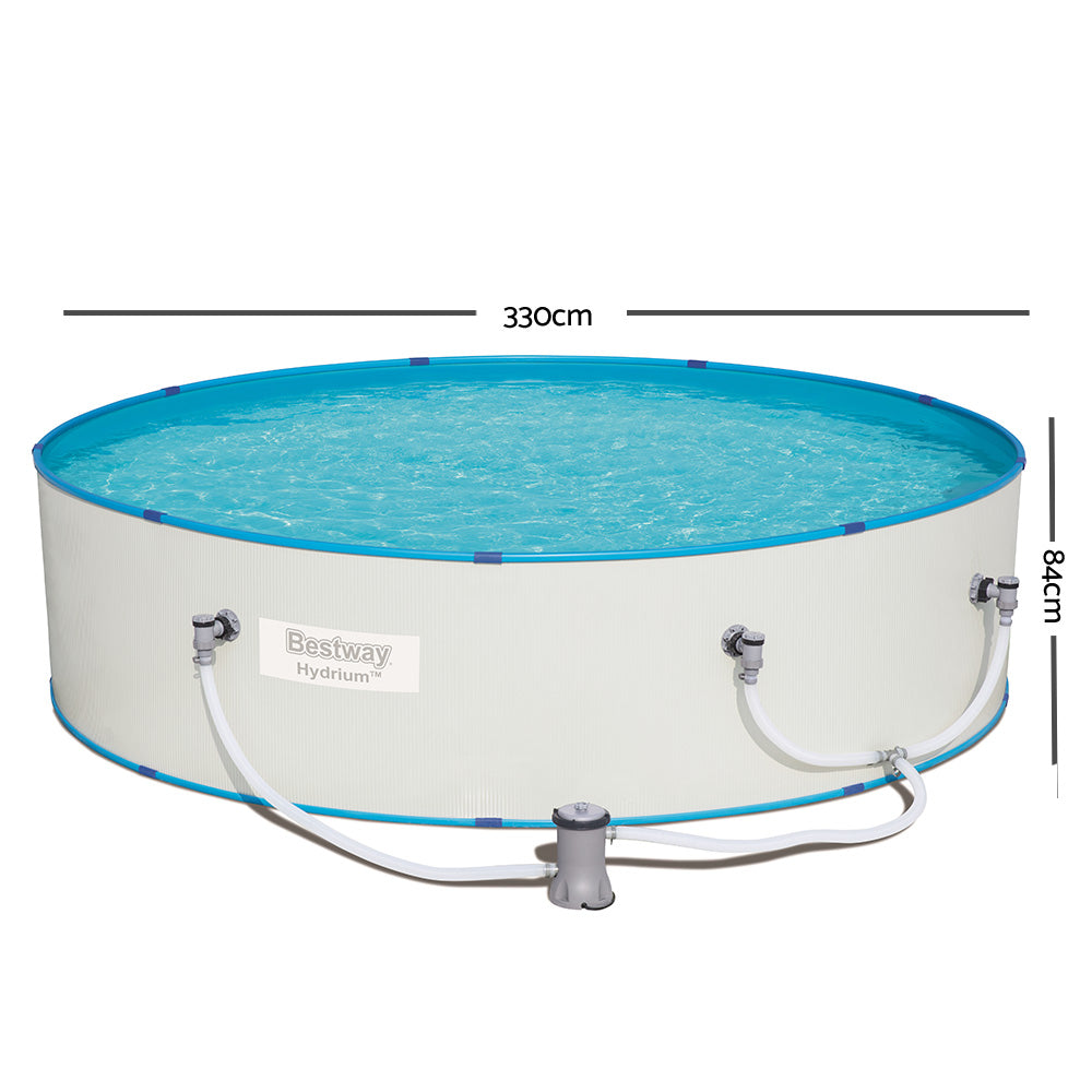 Bestway Swimming Pool Above Ground Pool 10ft Steel Sidewall Hydrium