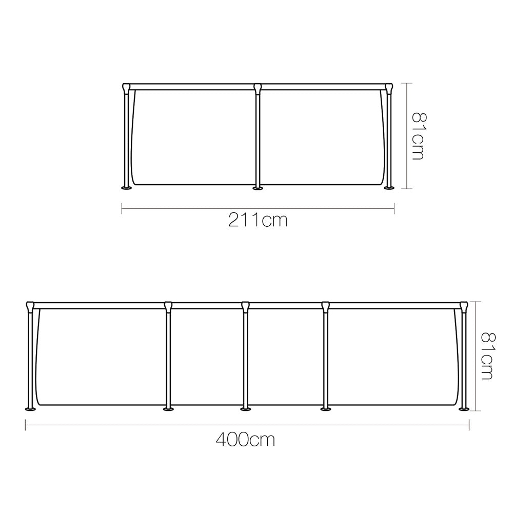 Bestway Rectangular Steel Frame Above Ground Swimming Pool